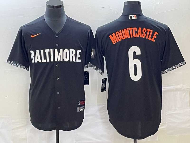 Men%27s Baltimore Orioles #6 Ryan Mountcastle Black 2023 City Connect Cool Base Stitched Jersey
